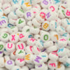 acrylic alphabet beads 6mm rainbow