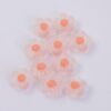 frosted acrylic flower 12mm orange