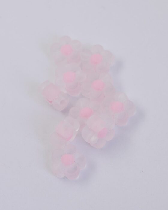 frosted acrylic flower 12mm Pink