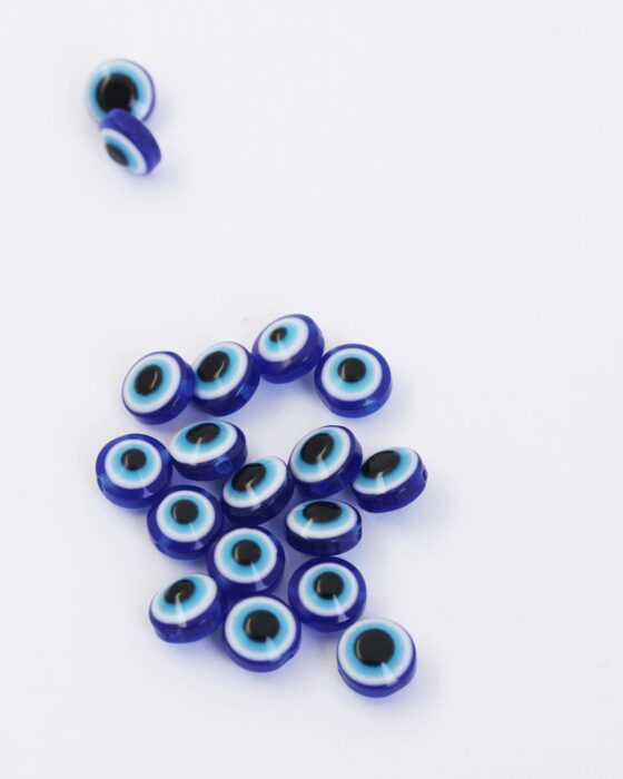 acrylic beads evil eye blue