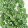 Millefiori glass heart 18x18mm green
