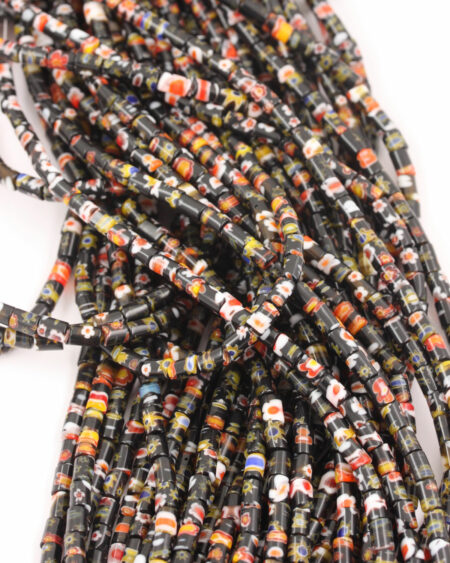 Millefiori cylinder beads 4x5mm