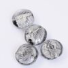 Handmade seed beads pod shape silver foil glass beads 20-22mm Black