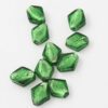 diamond shape handmade glass bead green