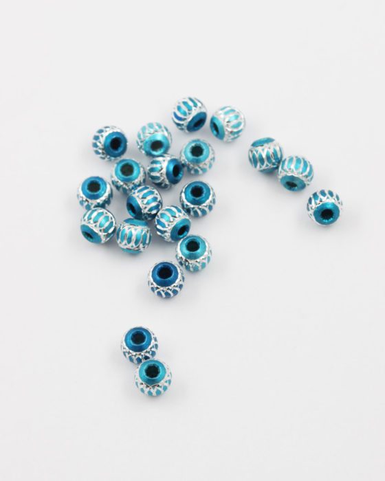 aluminium bead 6mm turquoise