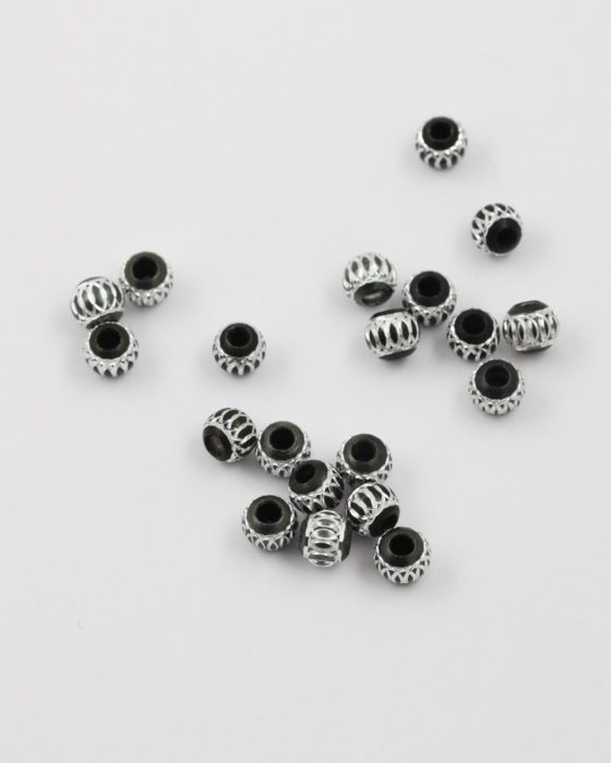 aluminium bead 6mm black