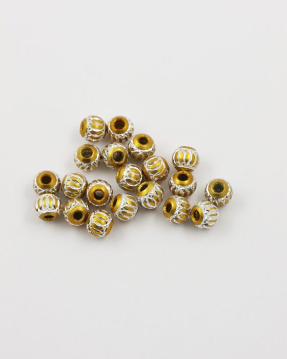 aluminium bead 6mm gold