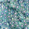 Millefiori glass disc aqua blue
