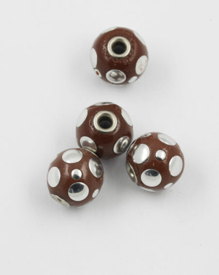 pokedot kashmiri bead brown