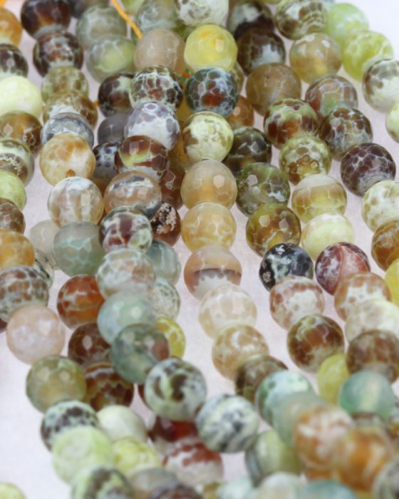 agate beads green mix
