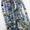dyed faceted agate blue & black