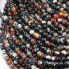 dyed faceted agate beads 6mm red