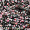 dyed faceted agate beads 6mm pink