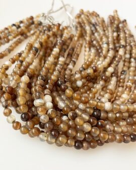 264-847 dyed agate 6mm brown