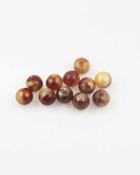 Round resin beads 10mm. Sold per pack of 10