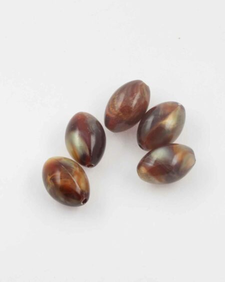 Olive resin beads 20x14mm. Sold per pack of 10