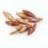 Tappered bicone resin beads 25x2mm. Sold per pack of 10