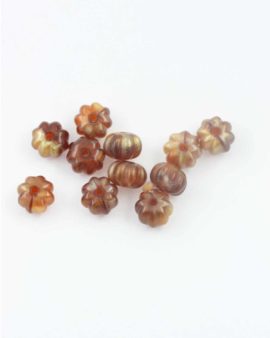 Creased shape resin beads 12mm. Sold per pack of 10