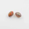 Oval cloisonne bead orange