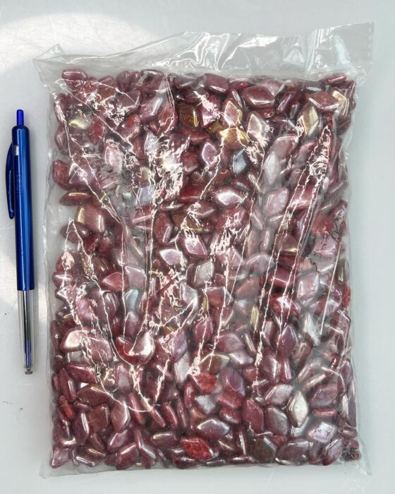 Diamond shape beads bulk bag Red