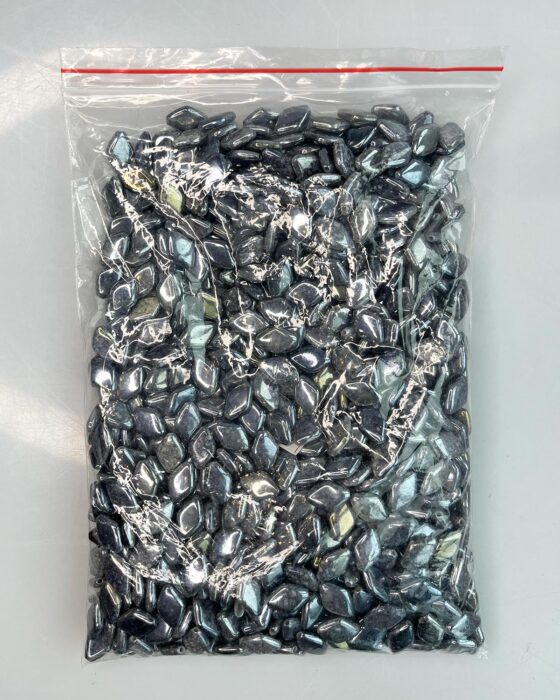 Diamond shape beads bulk bag Grey