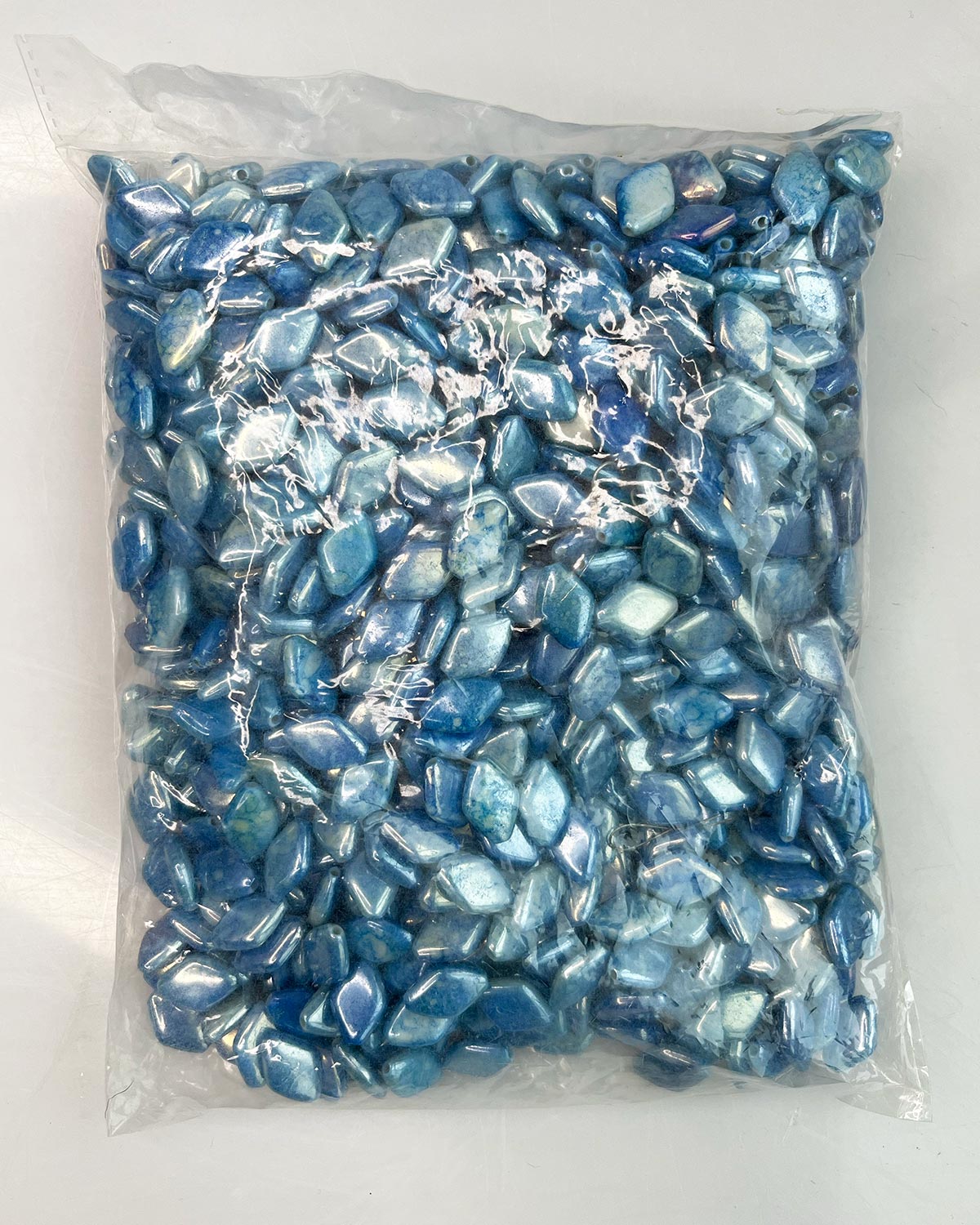 Diamond shape beads bulk bag Dark blue