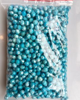 Plastic beads bulk bag 10mm faceted Light blue