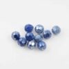 Plastic bead round faceted dark blue
