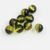 2 shades resin round beads 12mm Black & Amber