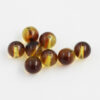 2 shades resin round beads 12mm Amber