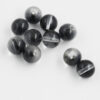 2 shades resin round beads 12mm Black & Clear