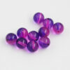 2 shades resin round beads 12mm Fuschia