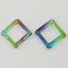 resin square shape bead multi-colour