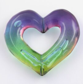 Resin heart multi-colour