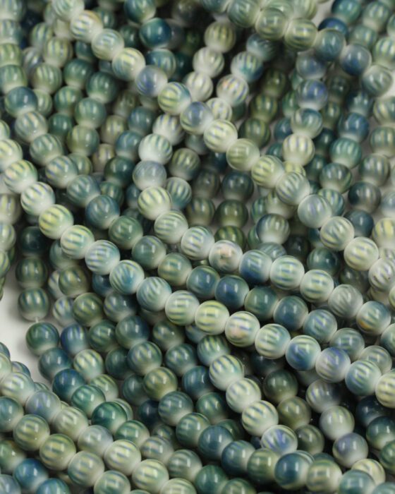 round coated glass beads 8mm turquoise