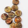 resin coin bead 20mm amber