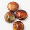 resin pod shape bead 32x28mm amber