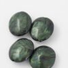 resin pod shape bead 32x28mm green