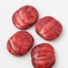 marbled resin bead 35x30mm red