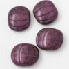 marbled resin bead 35x30mm purple