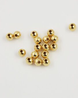 round smooth metal bead 8mm gold
