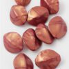 resin seed pod shabe bead 28x25mm red