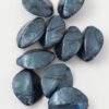 resin seed pod shabe bead 28x25mm blue