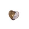 handmade glass heart silver and gold foil 20x20mm