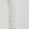 Mouth Blown Glass Rondelle 12x20mm white on clear
