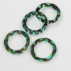 Lampworked Round Glass ring 31mm Green