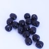 Handmade round dimpled glass beads 10-12mm Black