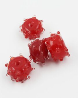 Raspberry shaped bead, 15 x 25 mm - red