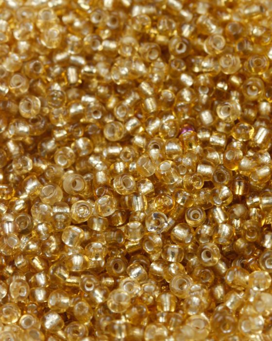 silver lined seed bead size 11 yellow