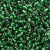 seed beads 2mm green silver lined